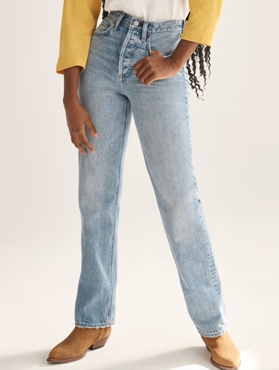 Denim Forum Denim - Denim Forum The Joni High Rise Loose 32l loose Jeans Size 27